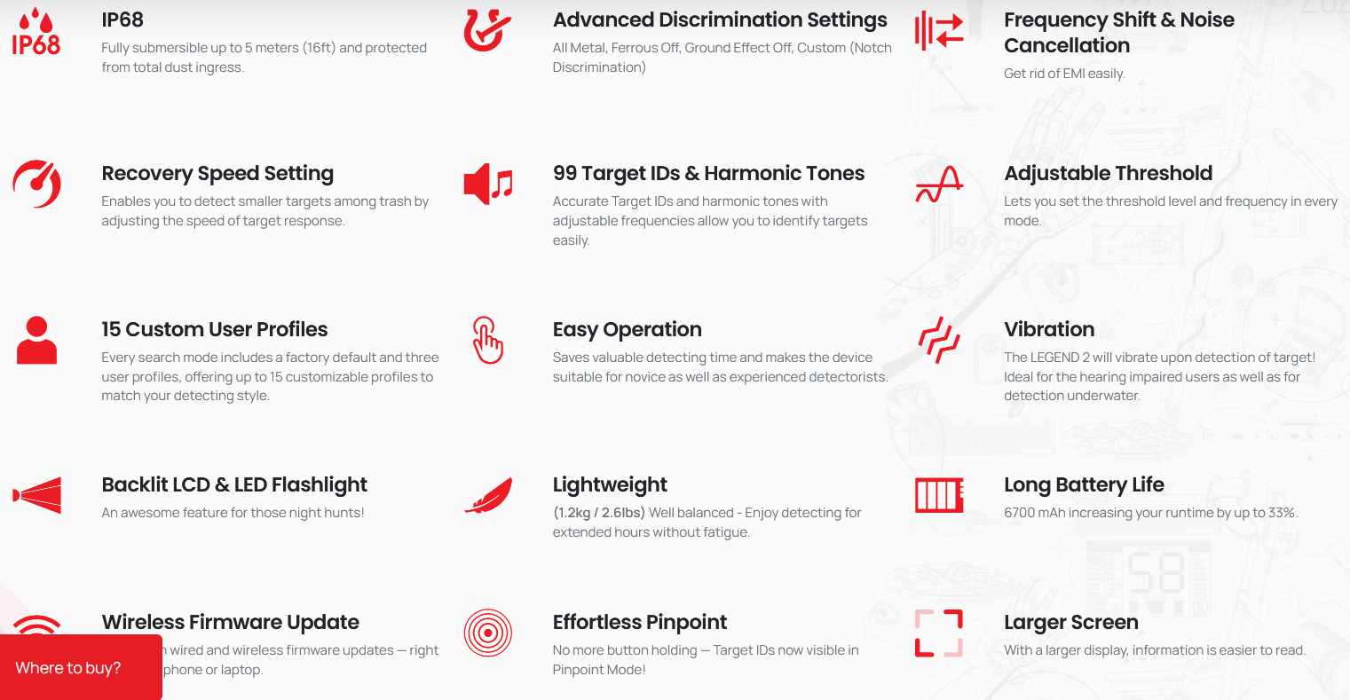 Legend 2 Specifications